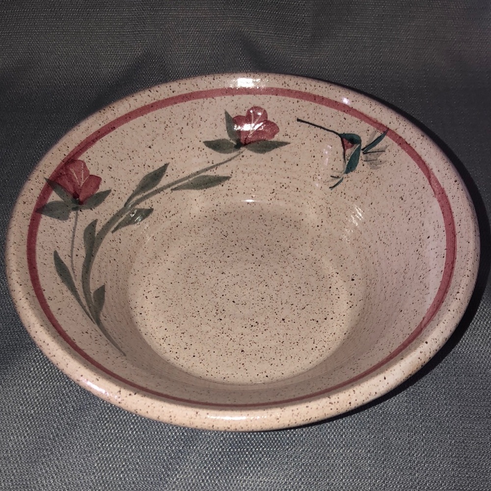 Hand made art pottery bowl. Signed.